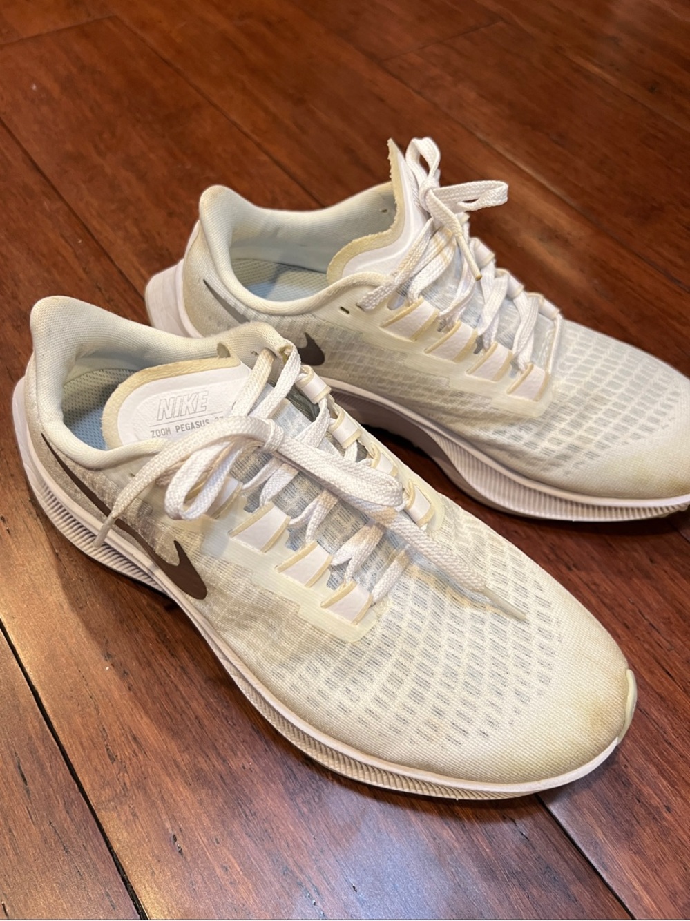 Nike White Zoom Pegasus 37 Running Shoes